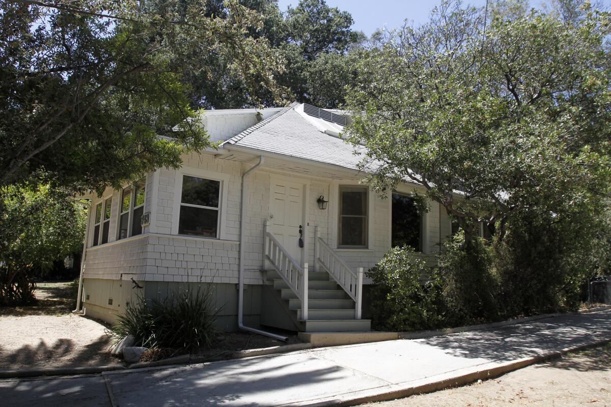 Dixi Gail Hall, who lived there in the 1940s, first published the La Cañada Valley Sun in one of the bedrooms in this 1908 farmhouse at the corner of Craig and Commonwealth avenues. The home was photographed in June 2014, when it was on the market. It has since been destroyed.
