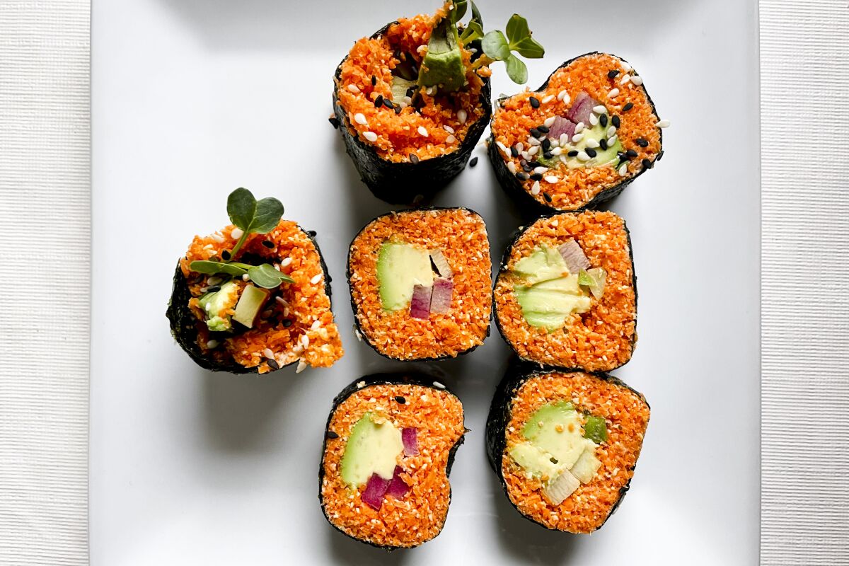 The spicy carrot roll from Make Out.