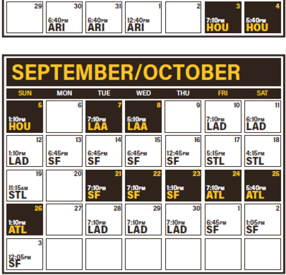 padres regular season schedule