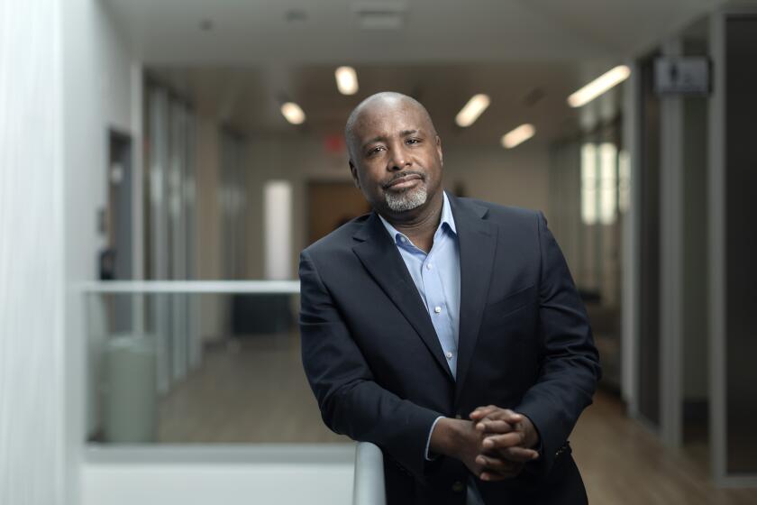 LOS ANGELES, CA - JANUARY 08: Councilmember Marqueece Harris-Dawson is running for reelection for a seat in L.A. City Council District 8 this year. Photographed on Monday, Jan. 8, 2024 in Los Angeles, CA. (Myung J. Chun / Los Angeles Times)