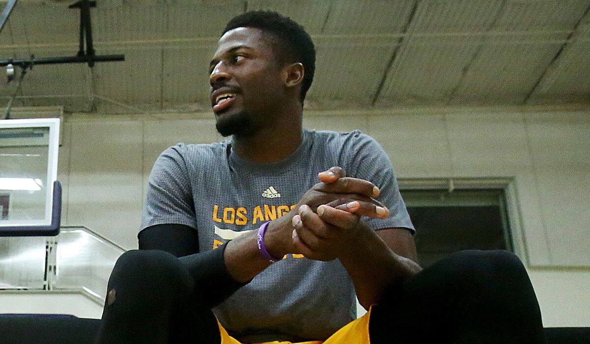David Nwaba averaged 13.9 points, 7.0 rebounds, 1.4 steals and 1.2 blocks in 38 games for the Los Angeles D-Fenders.