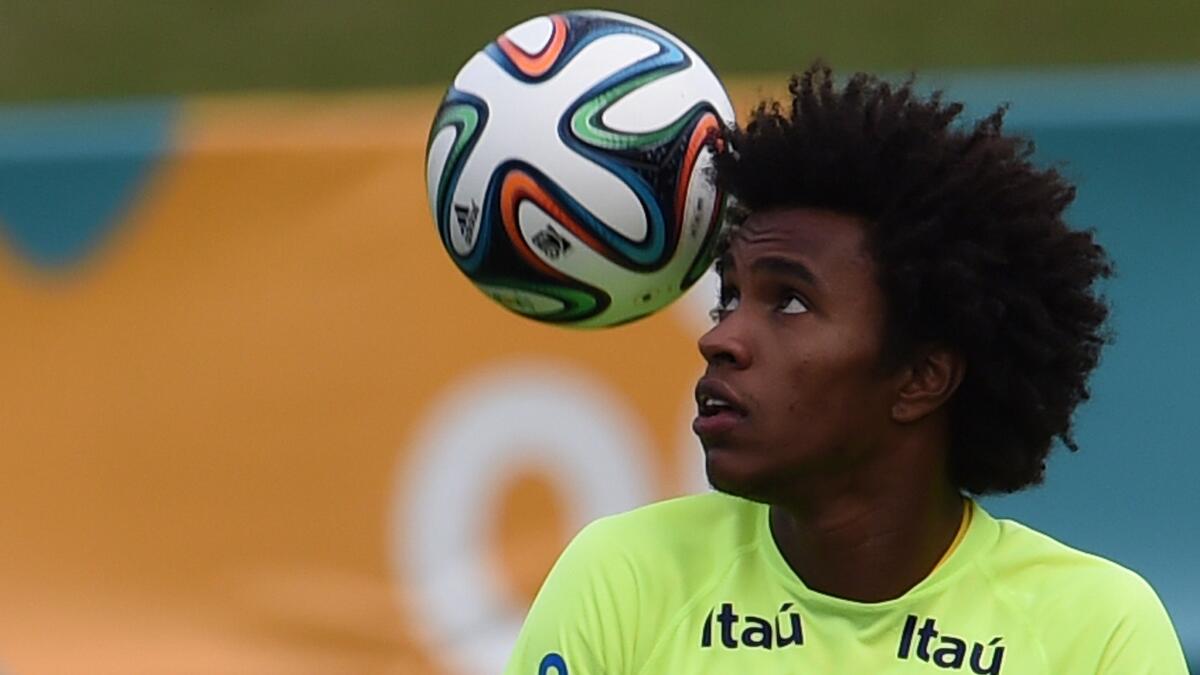 Brazil forward Willian is expected to make his first start for Brazil in Tuesday's World Cup semifinal match against Germany as Neymar's replacement.