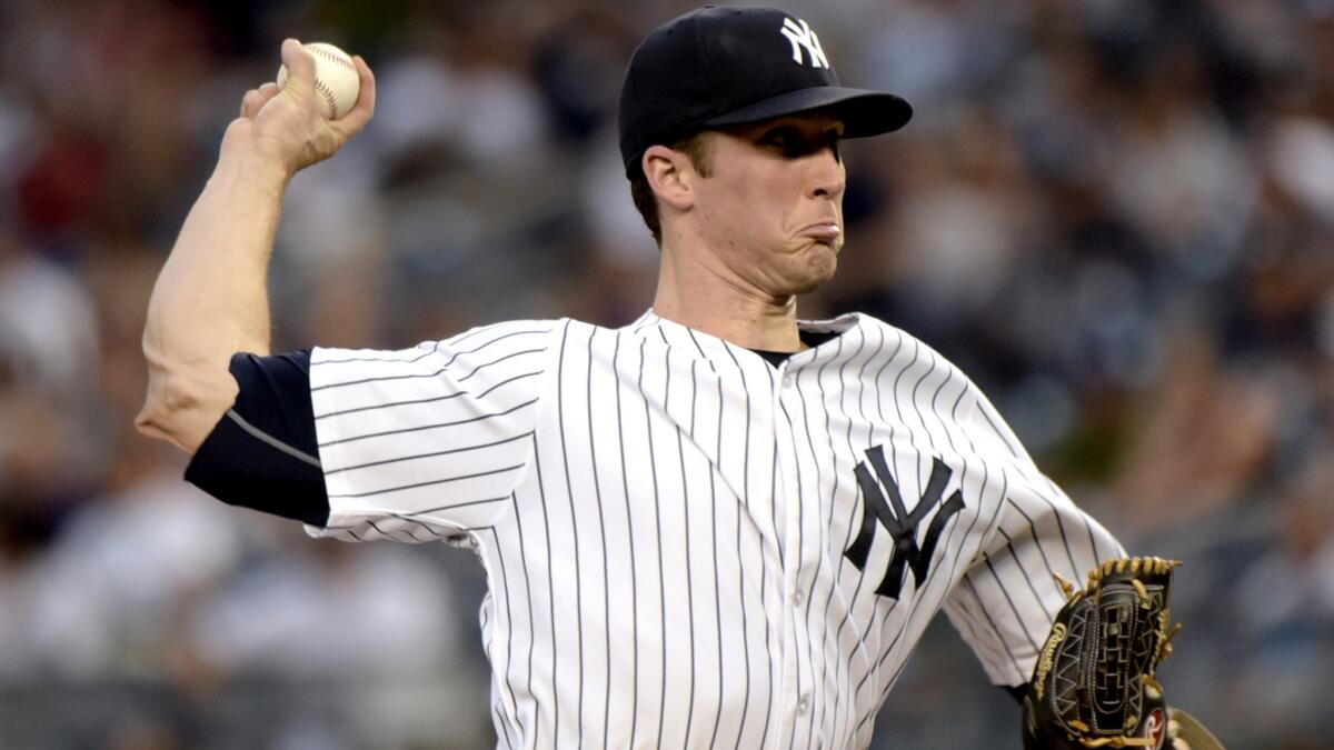 Yankees pitcher Bryan Mitchell hit in face by line drive - Los