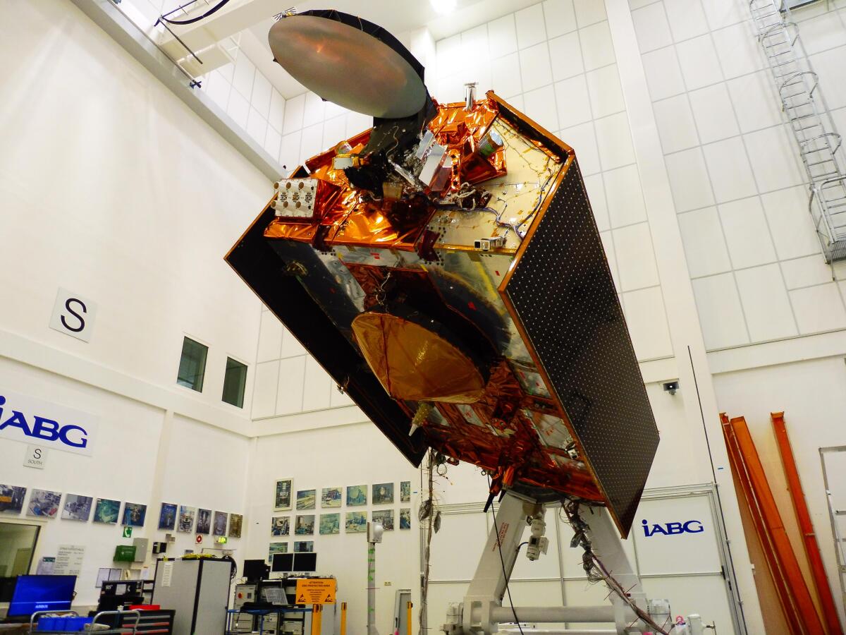 Sentinel-6A spacecraft in a clean room