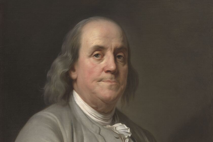 A portrait of Benjamin Franklin from circa 1785