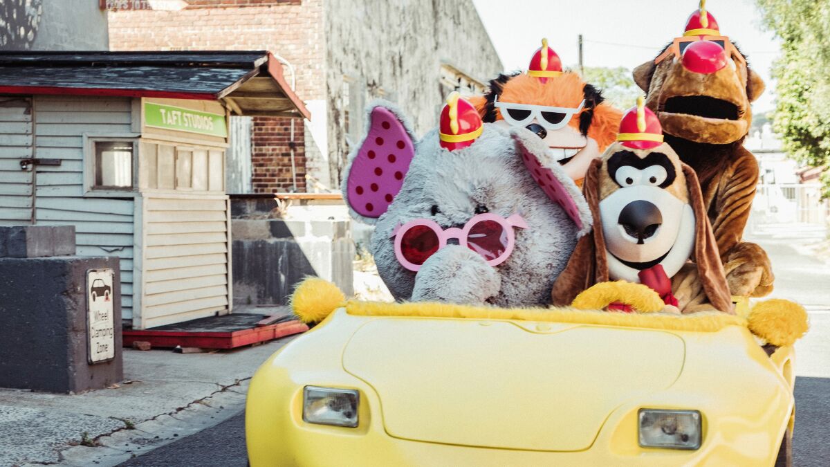 Not for kids, "The Banana Splits Movie" offers a twisted and violent take on the classic TV series on Syfy.