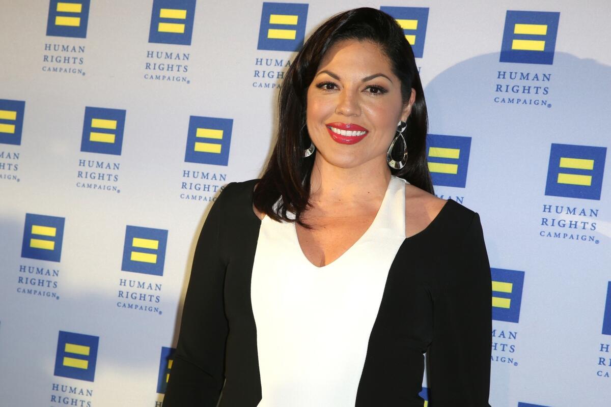 Sara Ramirez arrives at the Human Rights Campaign dinner at the JW Marriott LA Live on March 14, 2015.