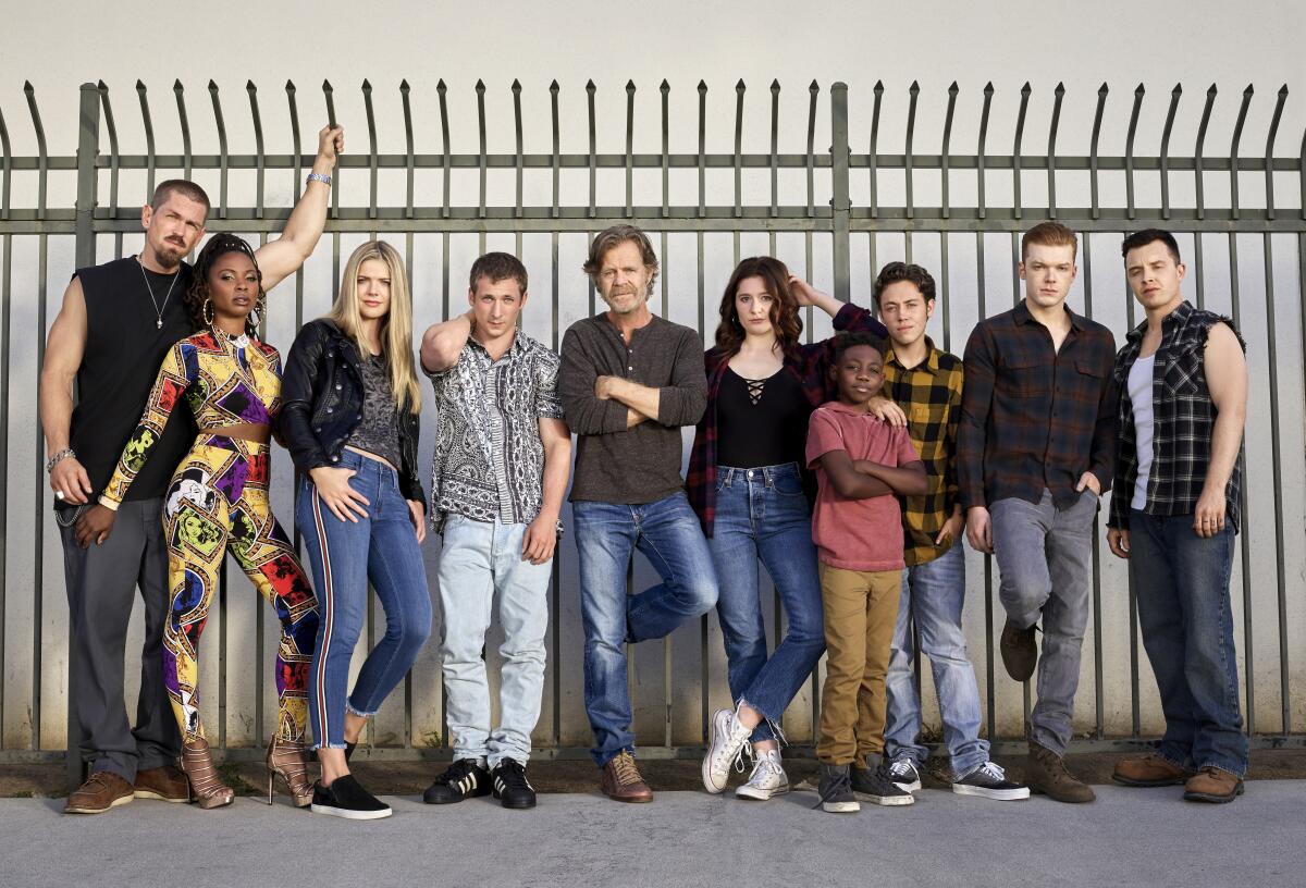 This image released by Showtime shows cast members from the original series "Shameless," 