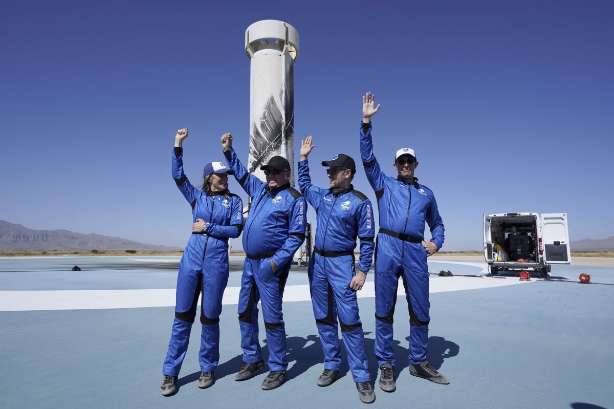  The latest space passengers on Blue Origin's New Shepard rocket.