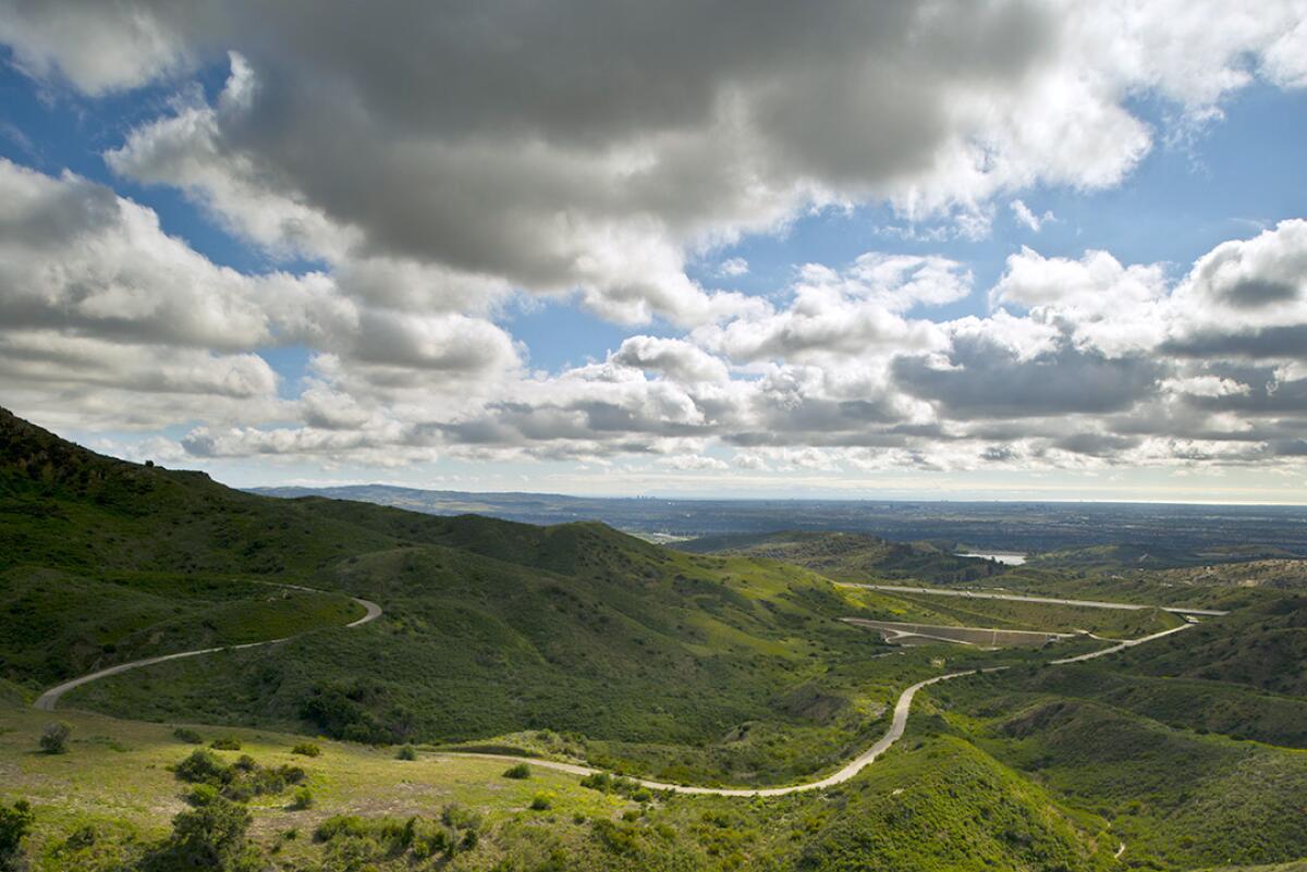 The paved Hicks Haul Road located in Limestone Canyon Nature Preserve.