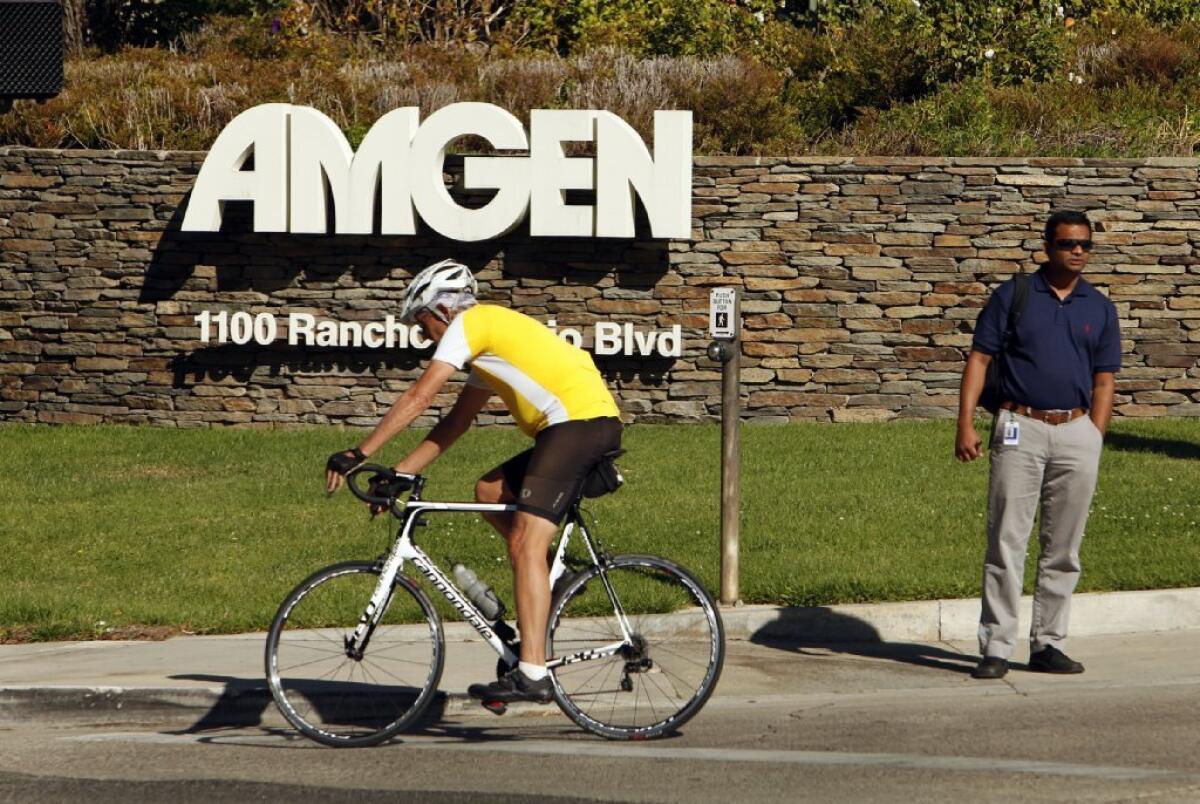 Amgen Inc. of Thousand Oaks, one of the nation's largest biotech companies, makes cholesterol drug Repatha.