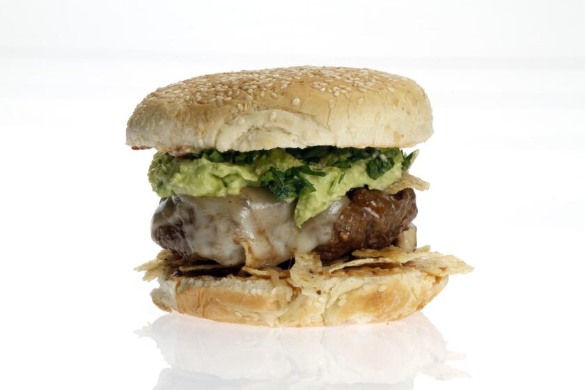 Mexican cemita burger with Oaxacan cheese.