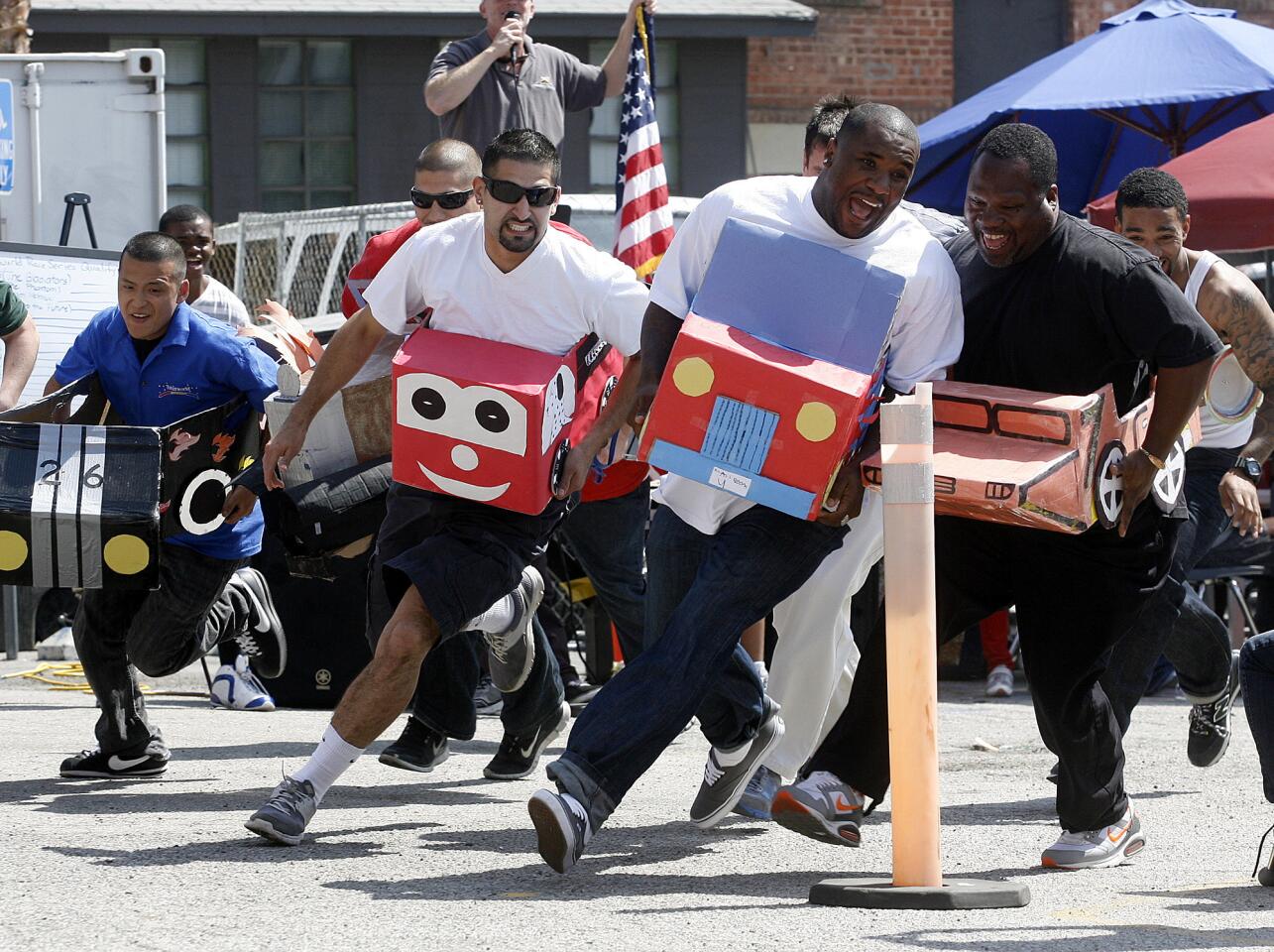 Photo Gallery: Custom-made cardboard cars raced at Tobinworld in Glendale