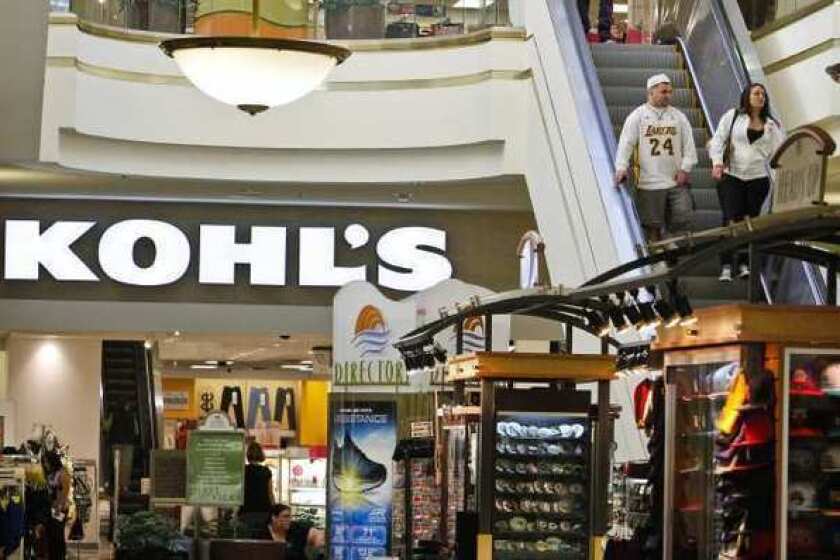 A Kohl's store at the South Bay Galleria in Redondo Beach. The parent chain said it would hire more than 52,700 seasonal workers for the holiday shopping season.