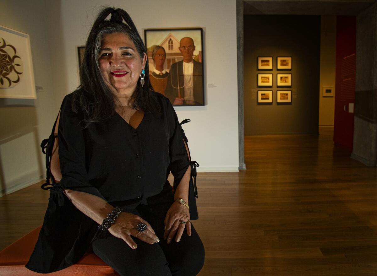 Artist Linda Vallejo's "Brown Belongings" show is at LA Plaza de Cultura y Artes in downtown L.A.