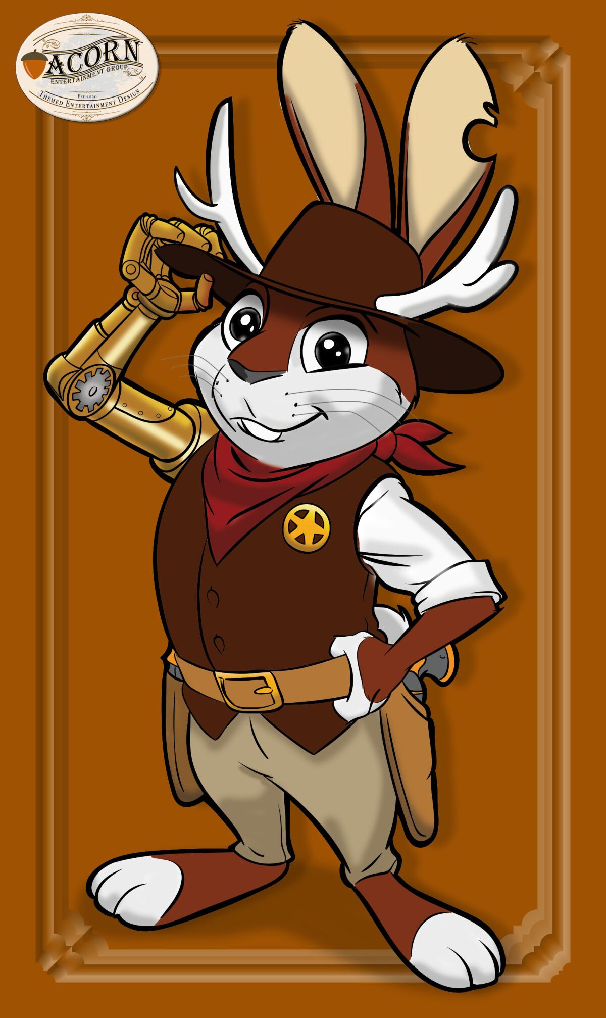 An illustration of Jackalope Jim by Victor Navone, a Pixar artist and San Diego native.