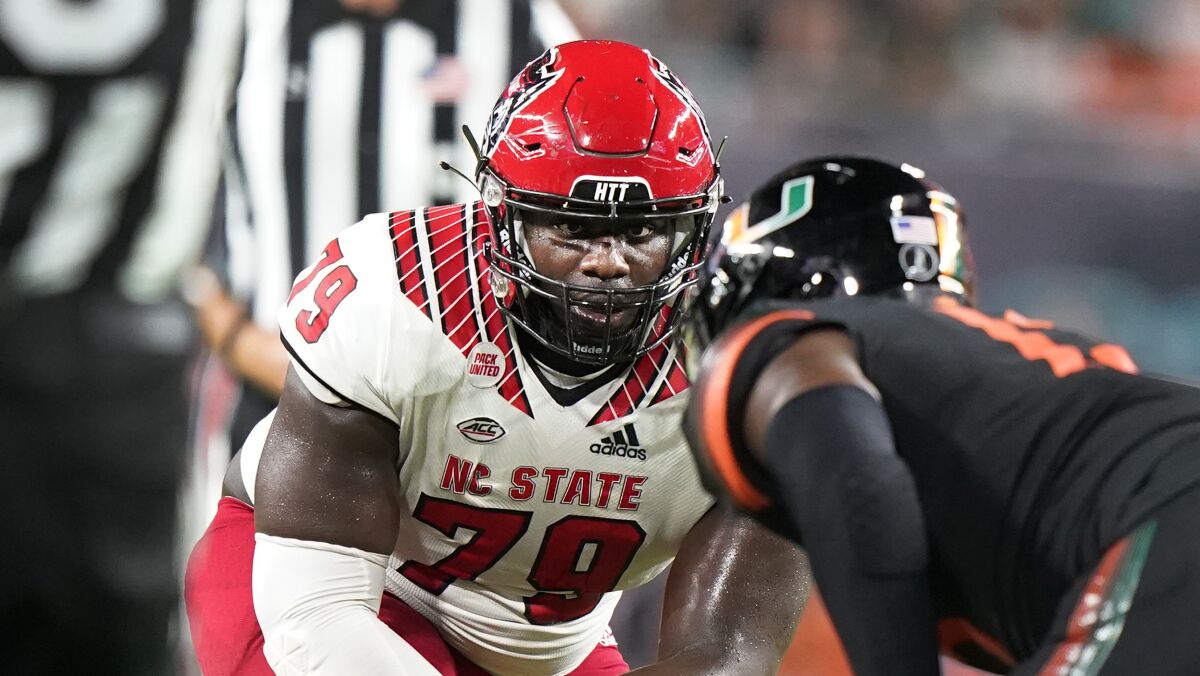 North Carolina State tackle Ikem Ekwonu is one of the best offensive linemen in the country.