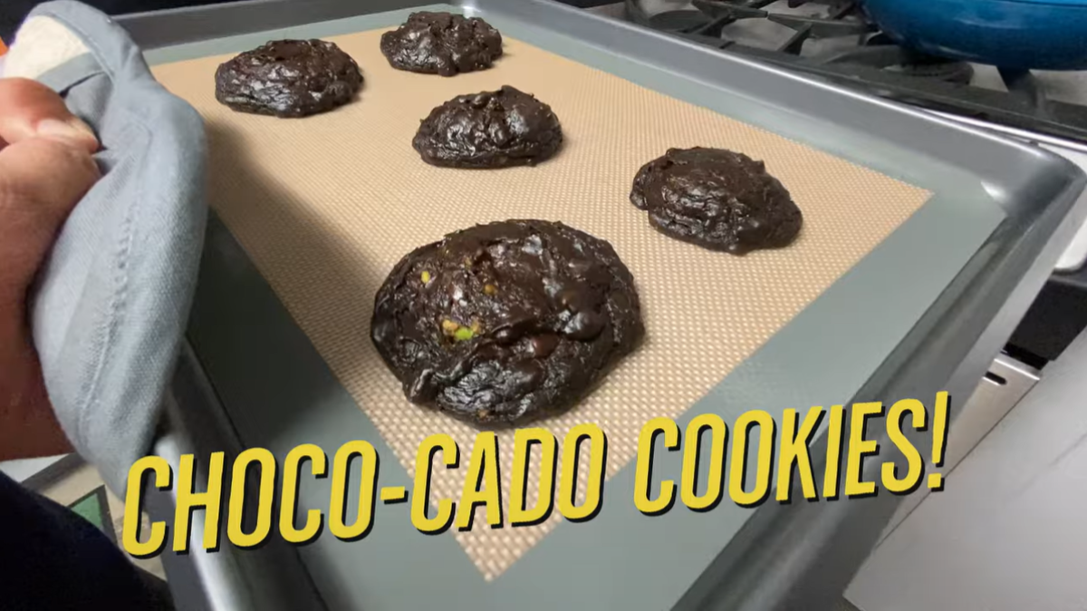 Choco-cado cookies made with overripe avocados from Jason Mraz's farm