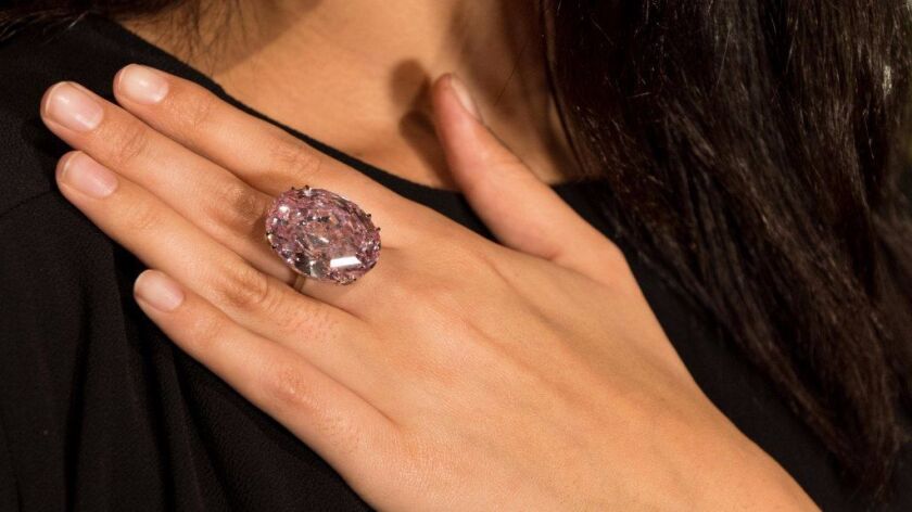 Rare 59.6-carat Pink Star diamond to be auctioned off April 4 - Los ...