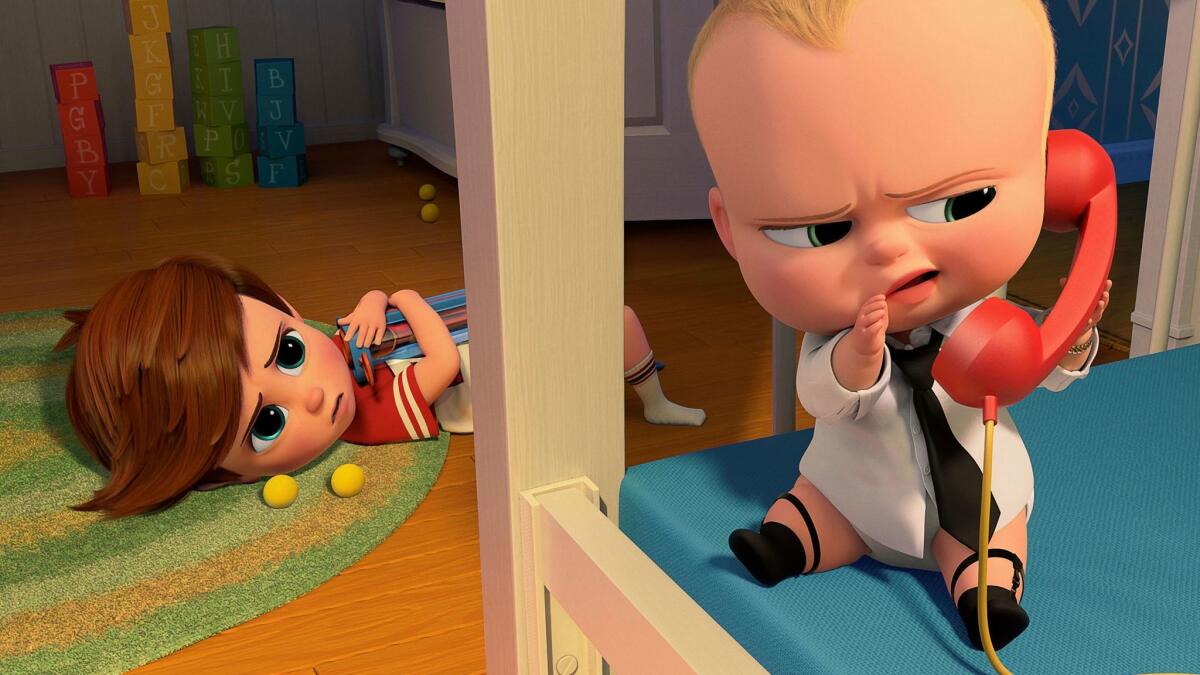 A scene from the Oscar-nominated "The Boss Baby."