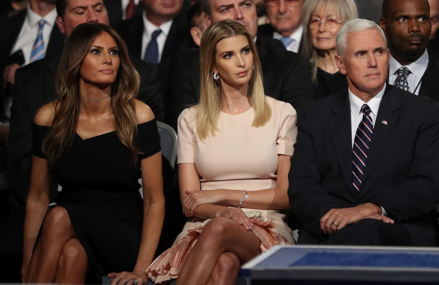 Melania Trump, Ivanka and Mike Pence at debate