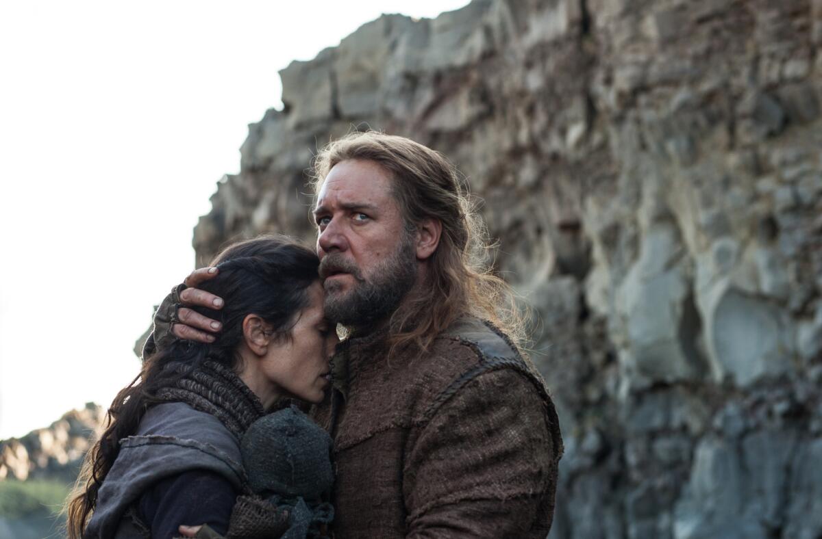 Jennifer Connelly and Russell Crowe in a scene from "Noah."