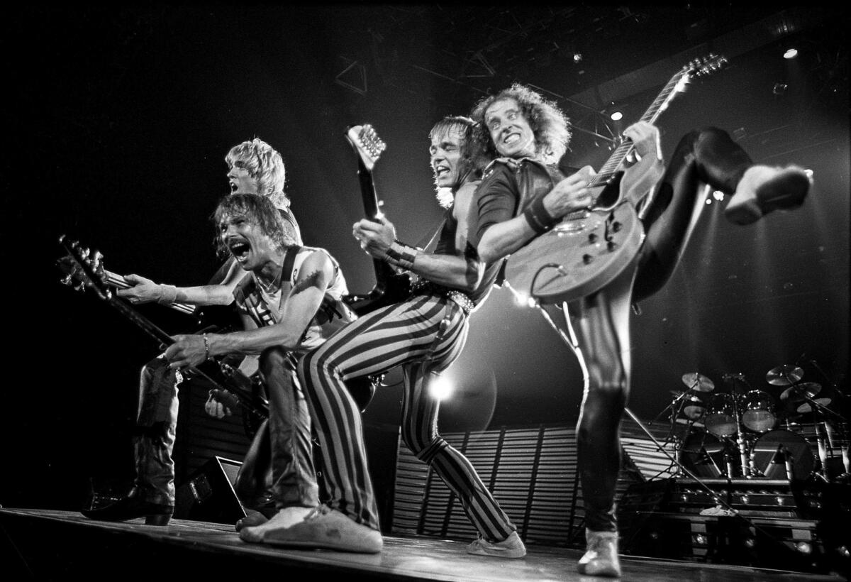 April 24, 1984: The Scorpions kept their fans on their feet during a two-hour concert at the Forum.