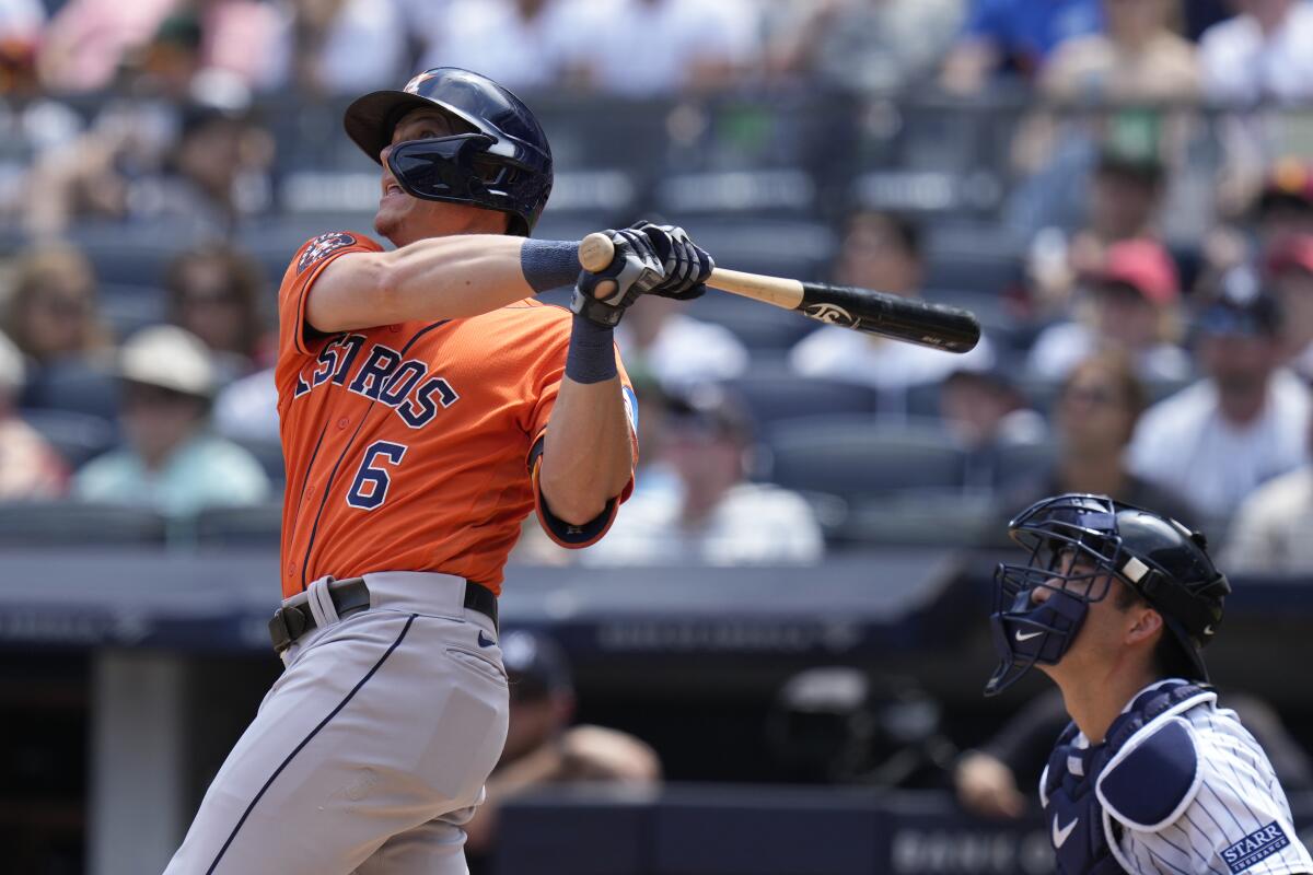 Meyers hits pair of 3-run HRs and Astros go deep 4 times to beat Yankees  9-7 for a 4-game split - The San Diego Union-Tribune