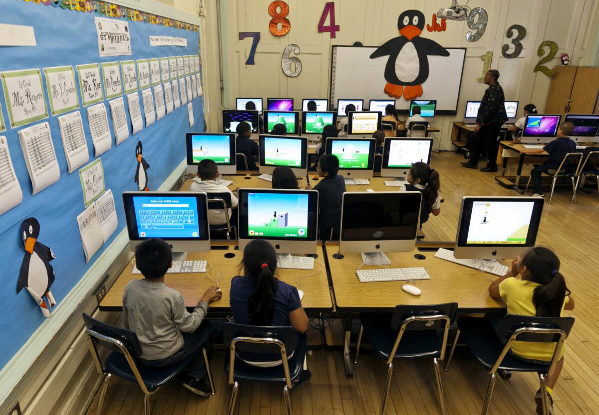 A ruling ordering the release of the personal data of more than 10 million California students highlights the growing amount of information schools now collect. Above, students practice their math skills at Ritter Elementary School in 2012.