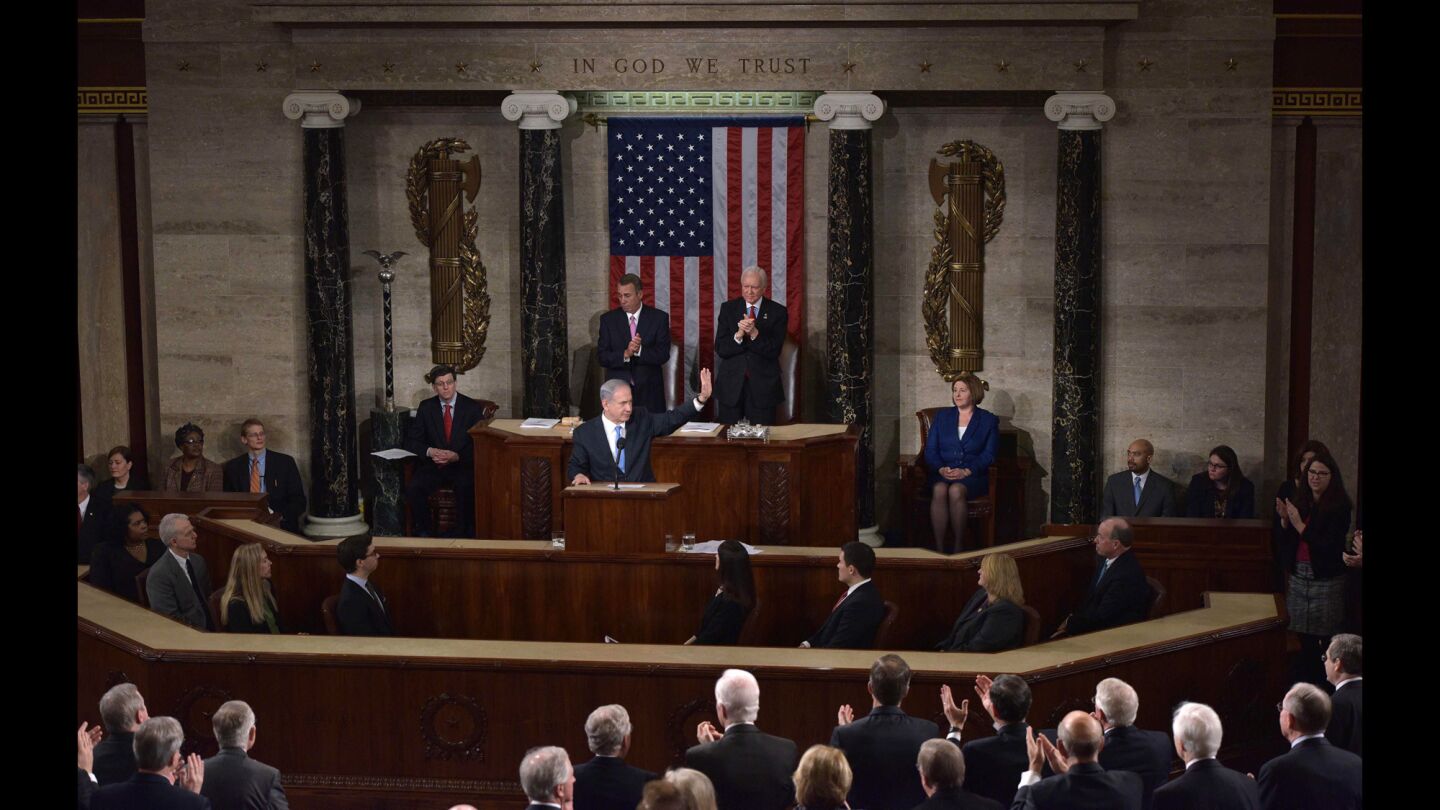 Benjamin Netanyahu addresses a joint meeting of Congress