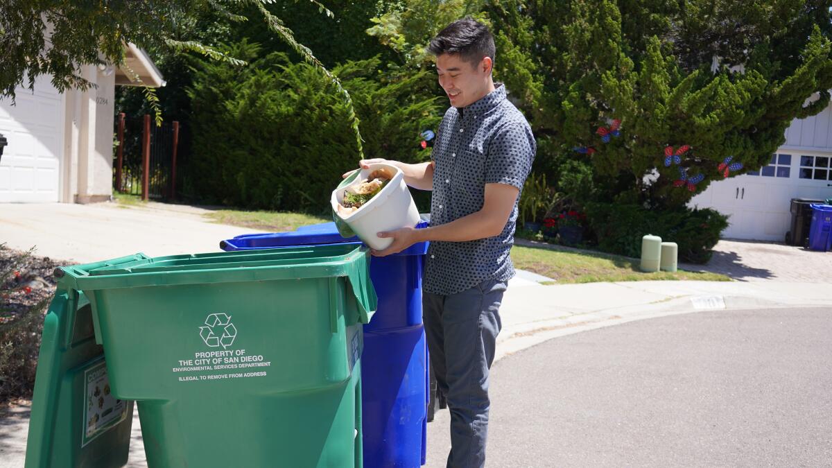 San Diego delivers green waste bins for organics recycling - The San Diego  Union-Tribune