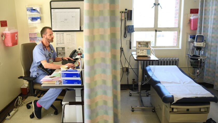 Nurse Guy Vandengerg works at Ward 86, an outpatient HIV clinic, at San Francisco General Hospital.