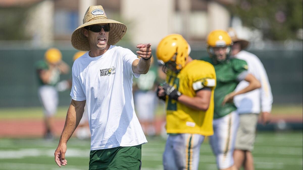 Jeff Grady returns for his second year at the helm of Edison High's football team. He led his alma mater to second place in the Sunset League and the CIF Southern Section Division 2 quarterfinals in 2017.
