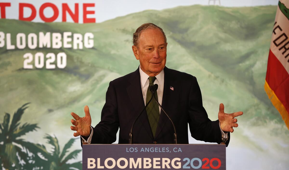Michael Bloomberg speaks in L.A.