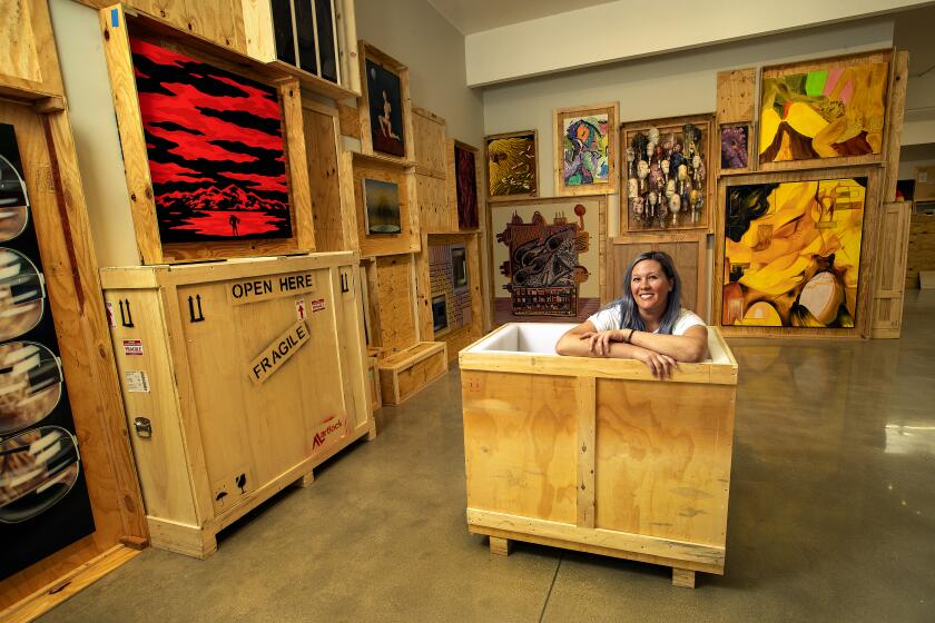 LOS ANGELES, CA-JUNE 23, 2023:Kathy Grayson, owner of The Hole Gallery in Los Angeles, has a new show, Storage Wars, enlisting galleries from across the city to put unseen treasures on view. (Mel Melcon / Los Angeles Times)