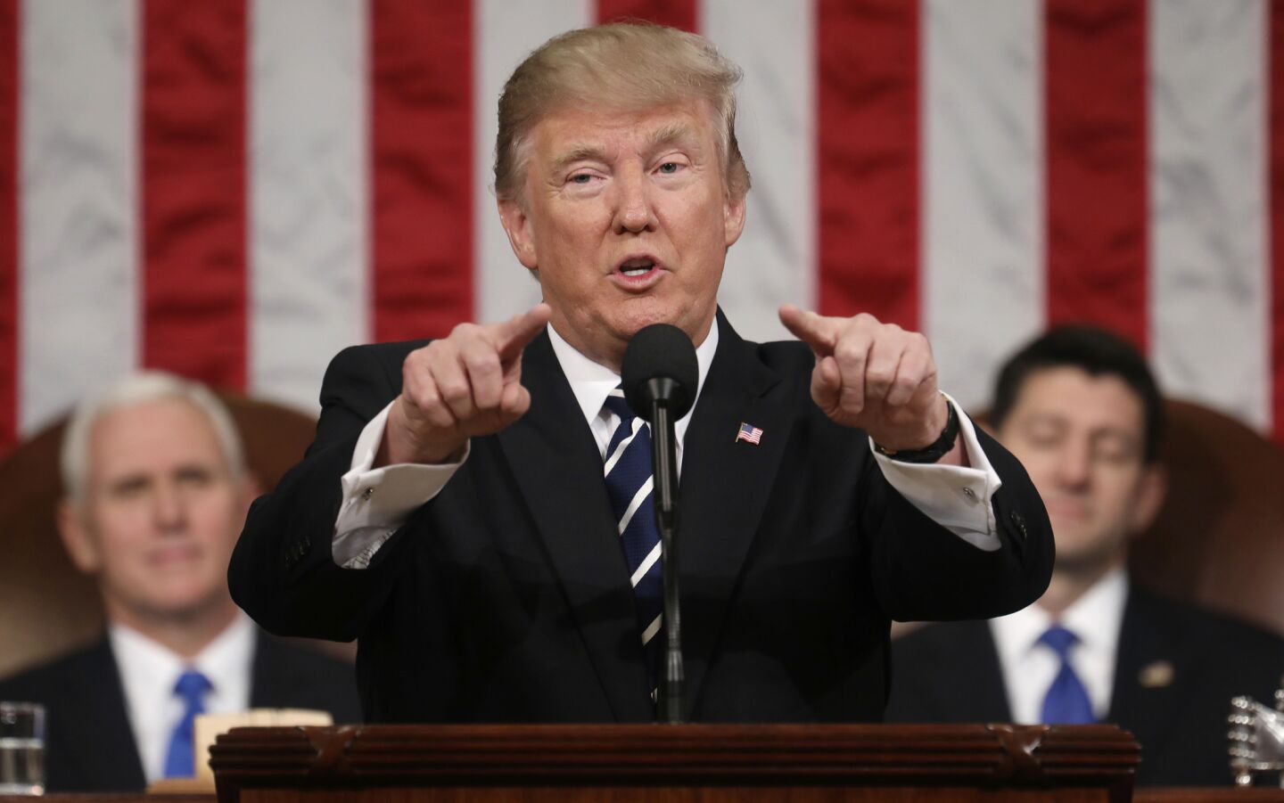 President Trump addresses a joint session of Congress on Tuesday night.