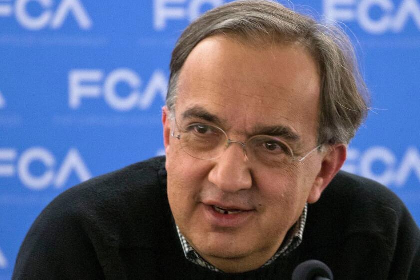 Mandatory Credit: Photo by RENA LAVERTY/EPA-EFE/REX/Shutterstock (9767077a) Sergio Marchionne Sergio Marchionne may retire as CEO of Fiat Chrysler Automobiles, Auburn Hills, USA - 06 May 2014 (FILE) - Fiat and Chrysler CEO Sergio Marchionne answers questions from the media during the Fiat Chrysler Automobiles (FCA) Investors Day at Chrysler World Headquarters in Auburn Hills, Michigan, USA, 06 May 2014 (re-issued 21 July 2018). Reports on 21 July 2018 state Sergio Marchionne is to retire as head of Fiat Chrysler automobiles and will be replaced with a person that could possibly be named later 21 July. Reports further state the move is due to Marchionne being in a surgery and suffering complications. ** Usable by LA, CT and MoD ONLY **