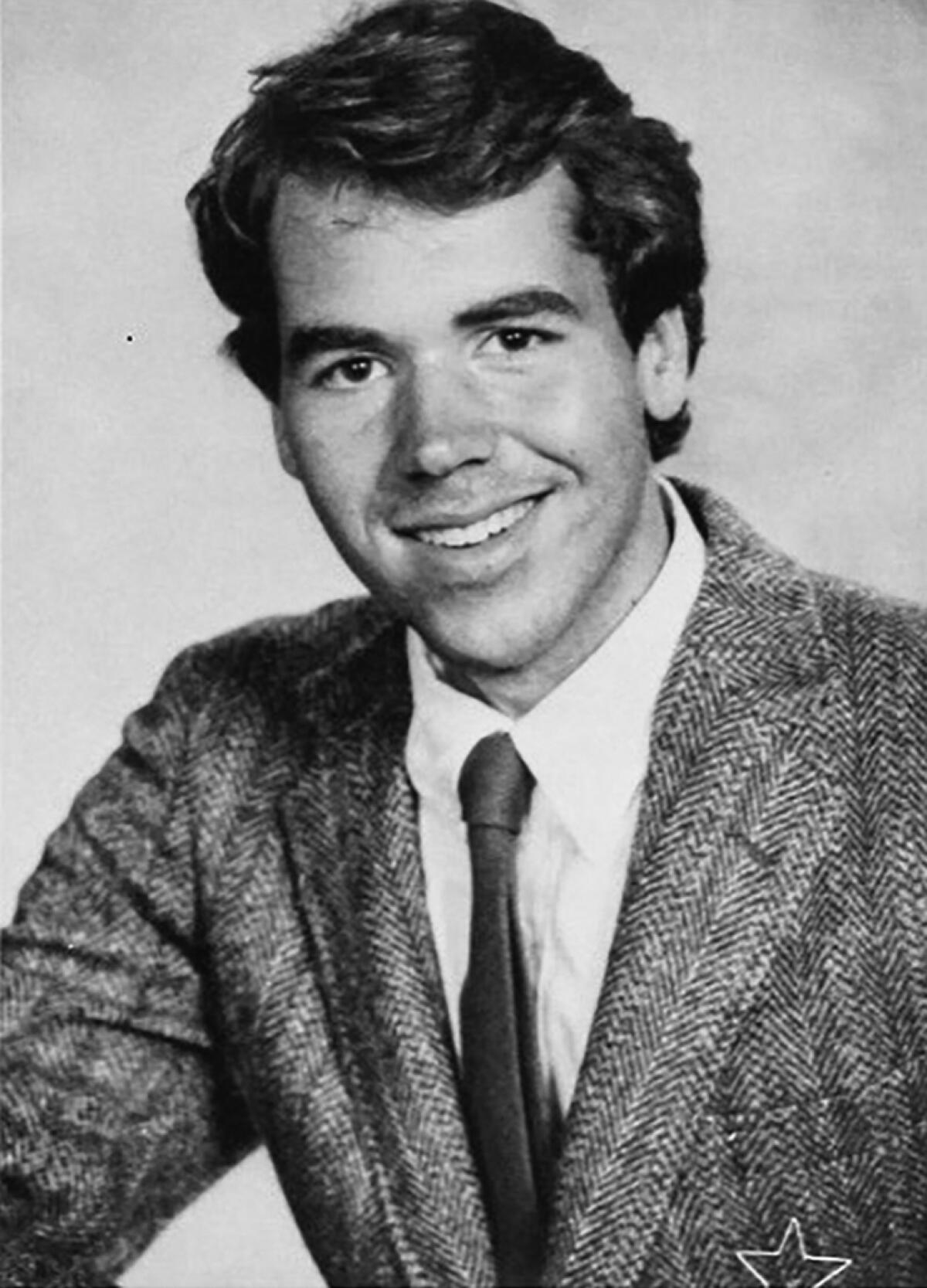 Bret Easton Ellis, in a 1982 yearbook photo from the Buckley School in Sherman Oaks.