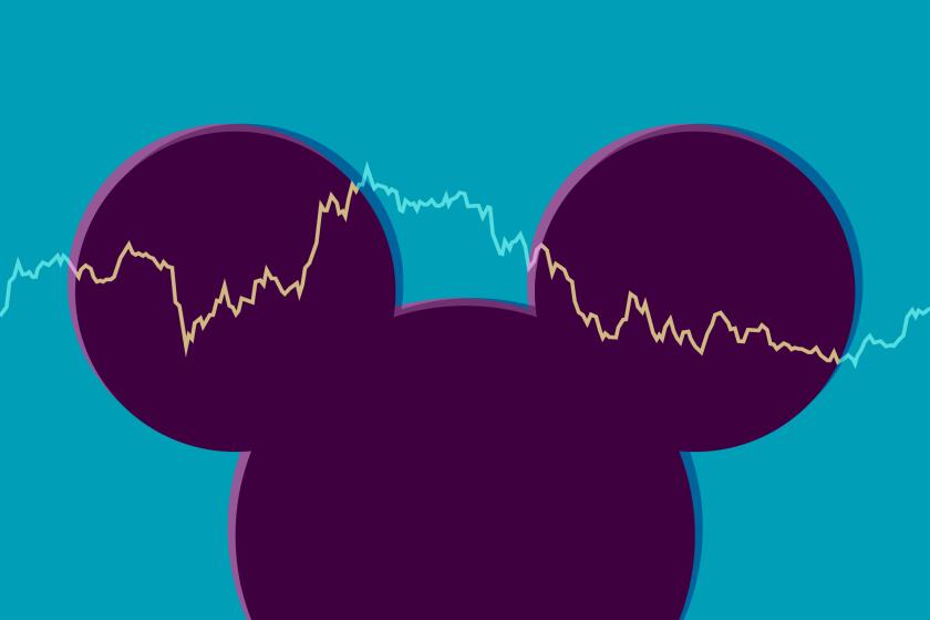 mouse ears icon with a line chart running across the ears
