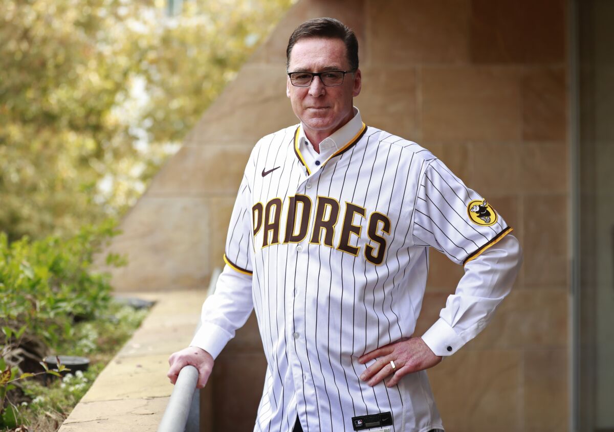 The Padres introduced Bob Melvin as their new manager, shown here at Petco Park on Monday