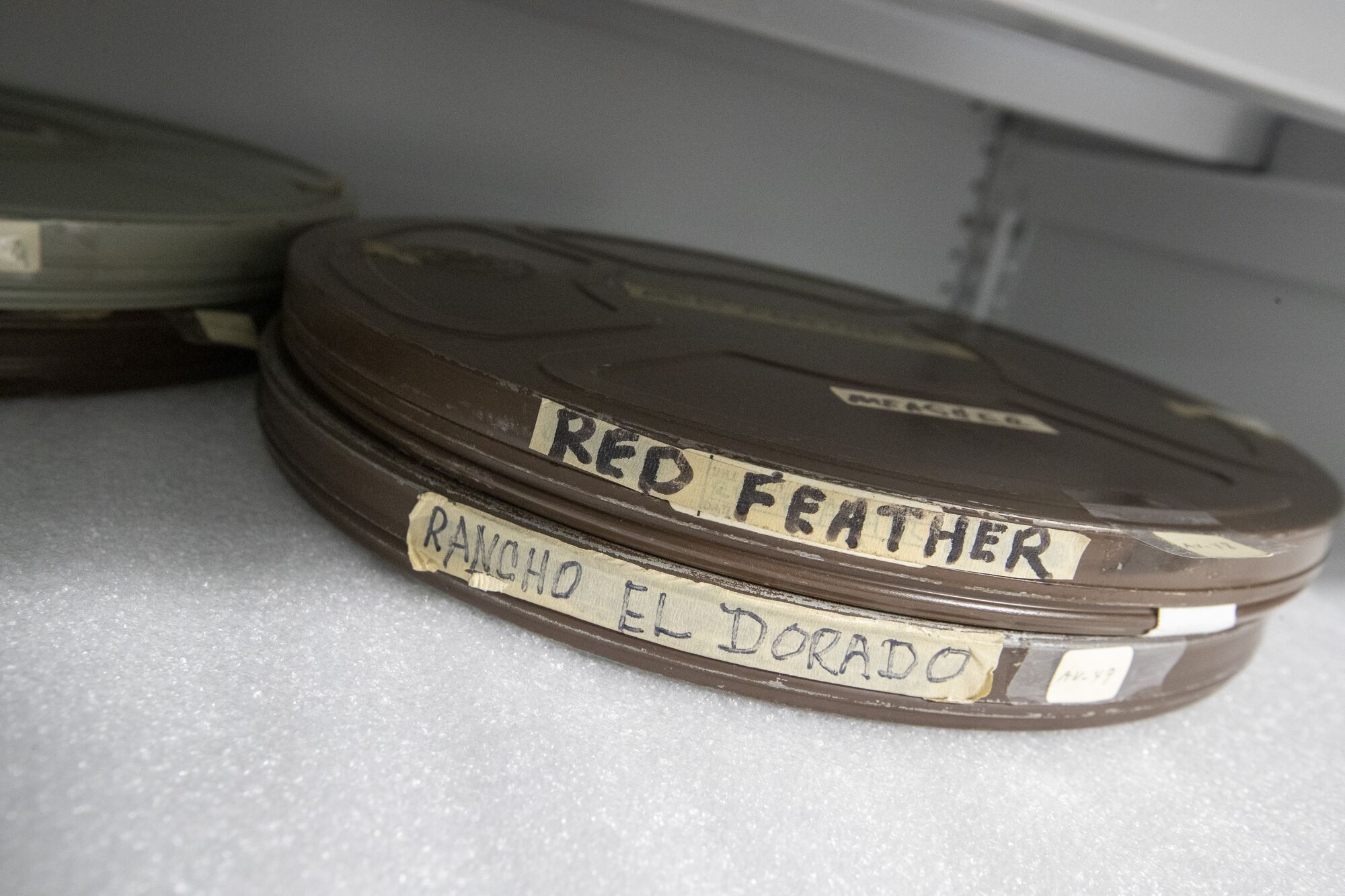 Vintage films are stored in a "cold room" at the Autry's Resources Center.