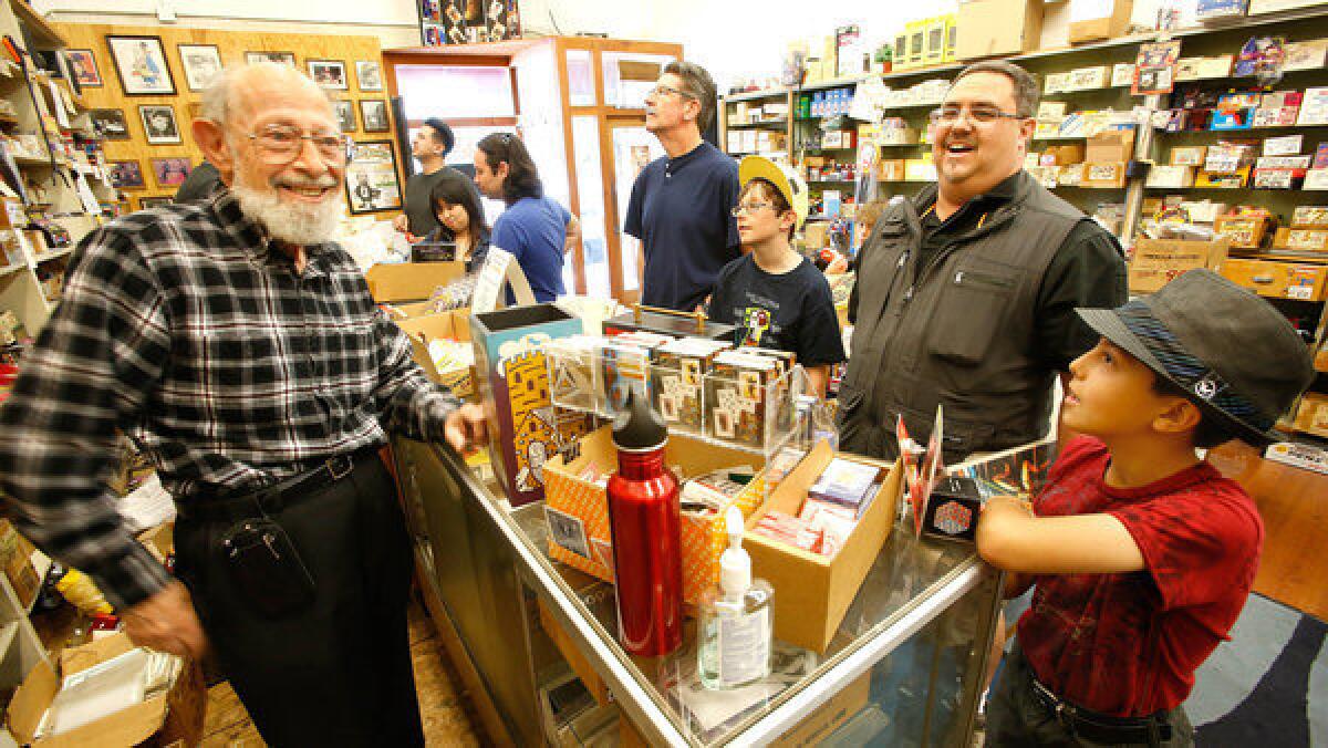 Magician Fredric "Presto" Broder, 81, left, has run Presto Magic in Long Beach for more than 30 years. But he's closing the magic shop Friday.