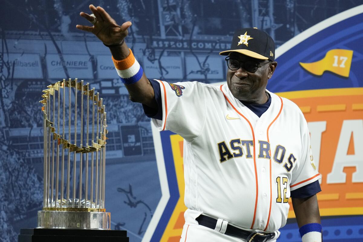 Astros manager Dusty Baker returns to World Series for first time