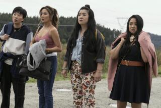 Sabrina Wu as Deadeye, Ashley Park as Audrey, Sherry Cola as Lolo, and Stephanie Hsu as Kat in 'Joy Ride.'
