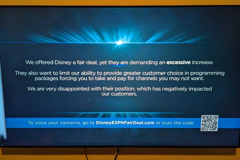 Disney blackout notice on Spectrum systems. Walt Disney Co. pulled its channels, including ABC stations and ESPN, from Charter Spectrum's pay-TV service on Thursday in a festering distribution fee dispute.