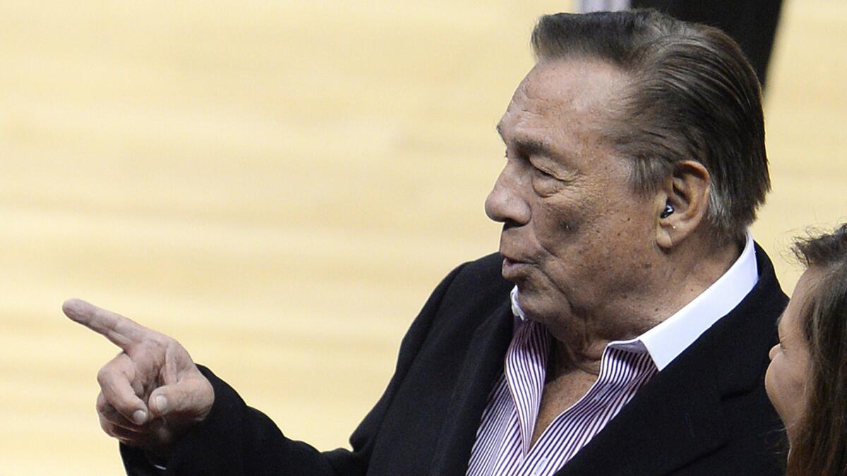 Clippers owner Donald Sterling attends a game between the Clippers and Golden State Warriors at Staples Center in April. Sterling said in a statement that the NBA's leadership is "incompetent, inexperienced and angry".