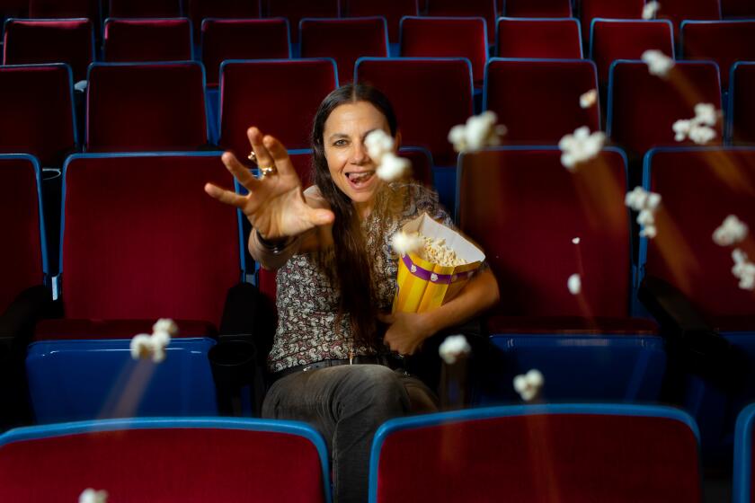 LOS ANGELES, CA --MARCH 05, 2020 -Actress, writer and in her directorial debut, Justine Batemen is photographed in promotion of her film, "Violet," inside the New Beverly Cinema, in Los Angeles, CA, March 05, 2020. (Jay L. Clendenin / Los Angeles Times)