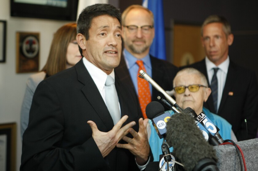 West Hollywood City Councilman John Duran, pictured at a news conference in 2012.