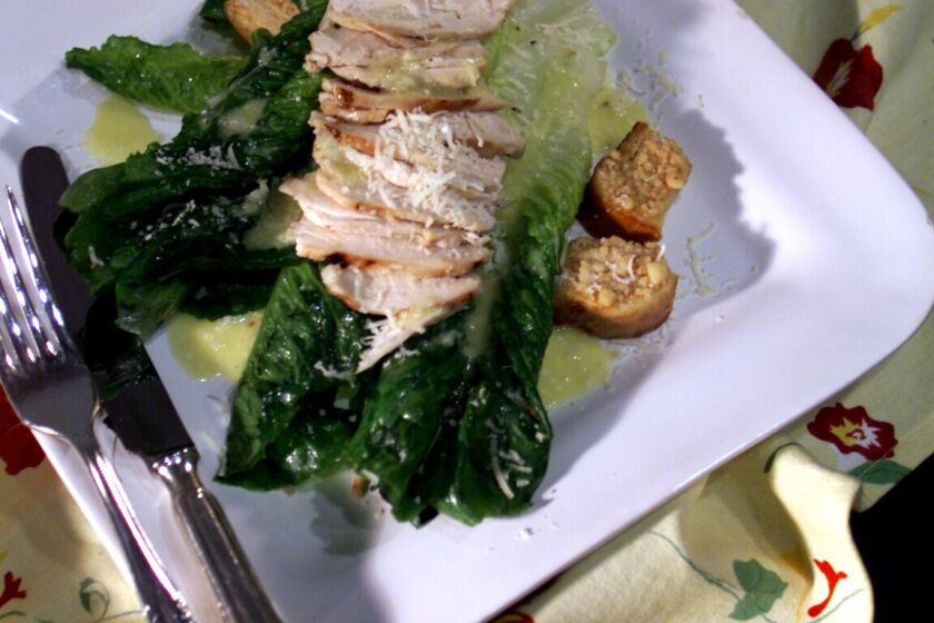 You can't go wrong with this classic salad, and it's a perfect way to use leftover grilled chicken. Recipe: Grilled chicken Caesar salad