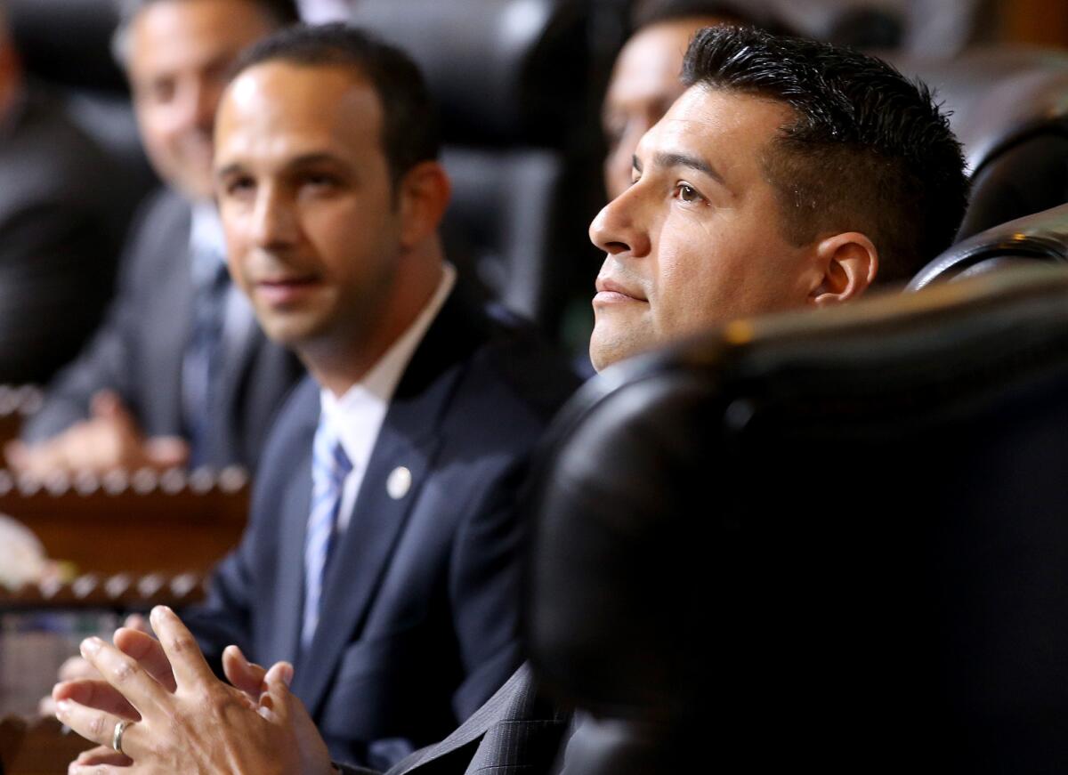 Los Angeles City Councilman Felipe Fuentes, right, has called for a ballot measure to change the governance structure of the Department of Water and Power.